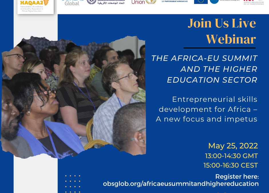 Invitation to a webinar on Entrepreneurial Skills Development for Africa