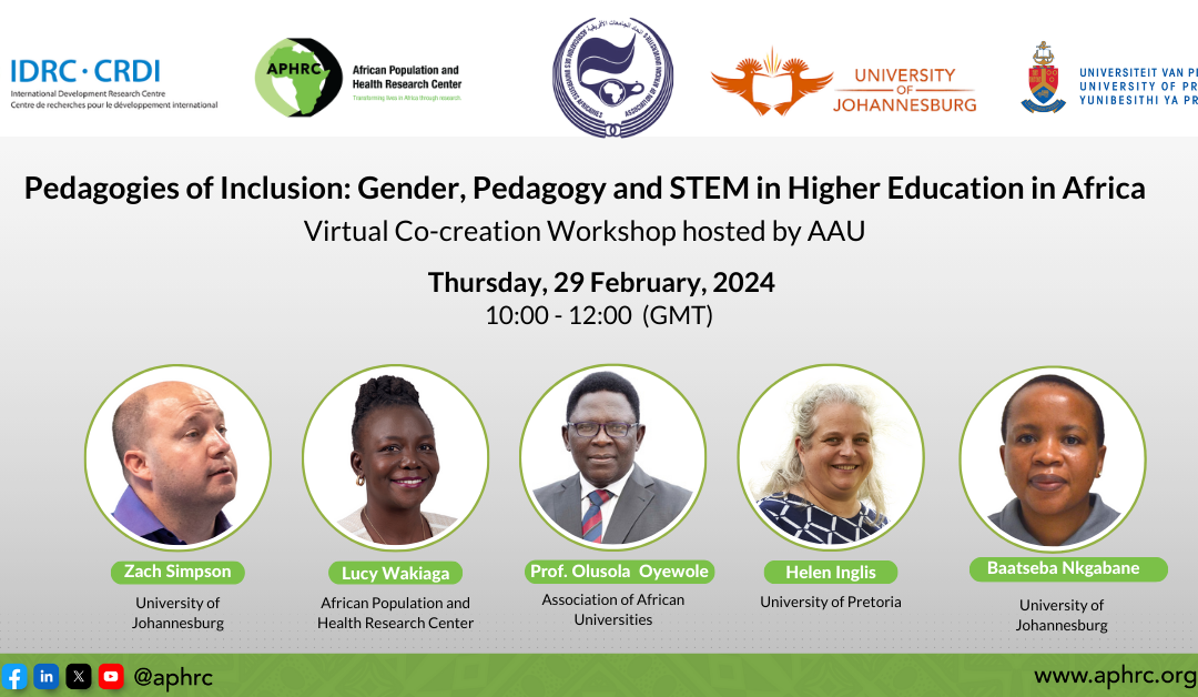 Invitation To A Virtual Stakeholder Co-Creation Workshop On Gender And Stem In Higher Education